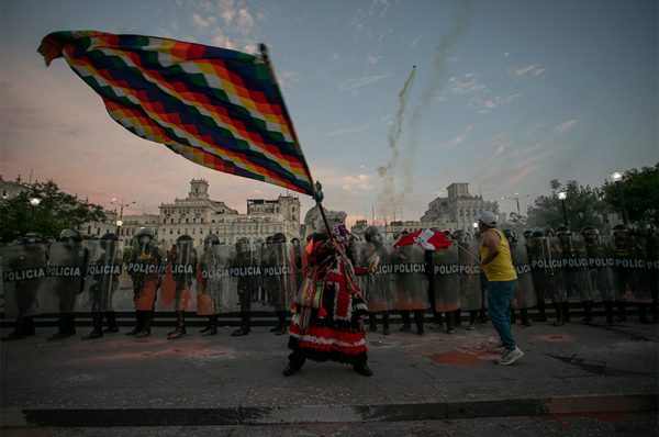 Protesta en Plaza San Martín